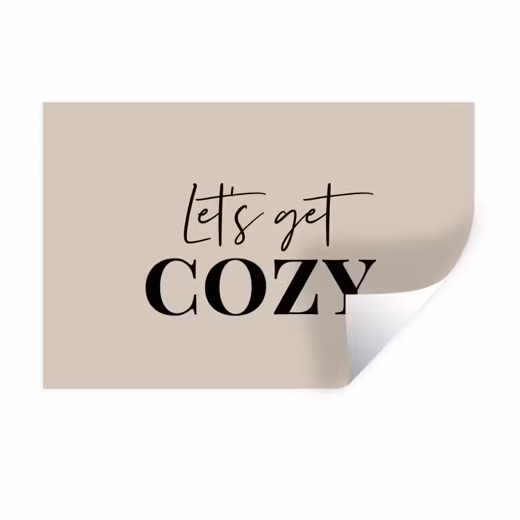 Muursticker - Beige - Winter - Quote - Cozy — 1
