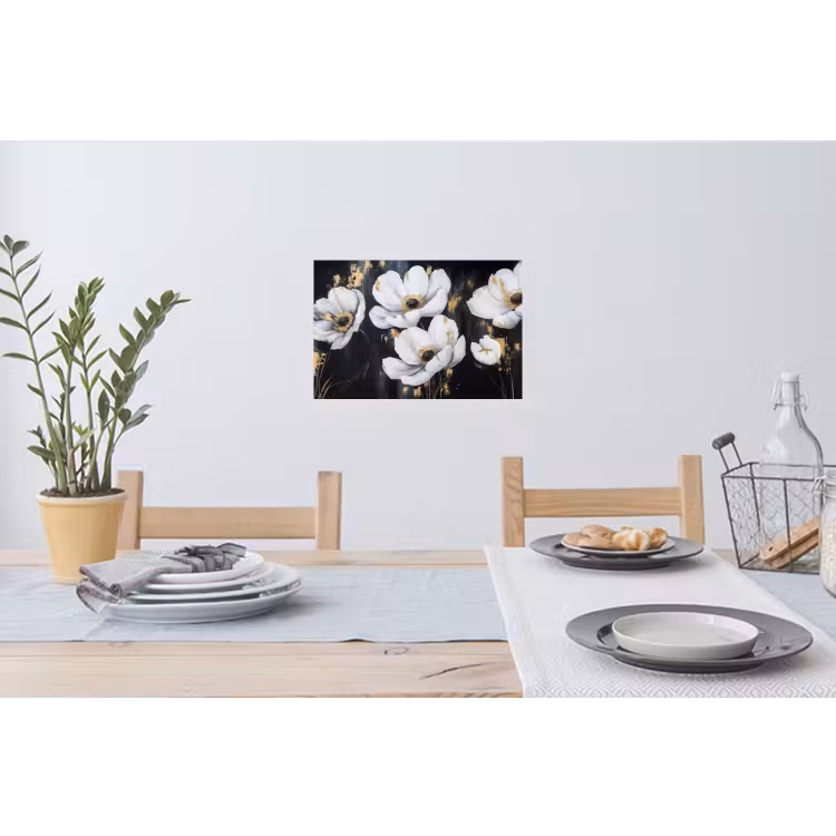 Muursticker - Bloemen - Wit - Abstract — 3