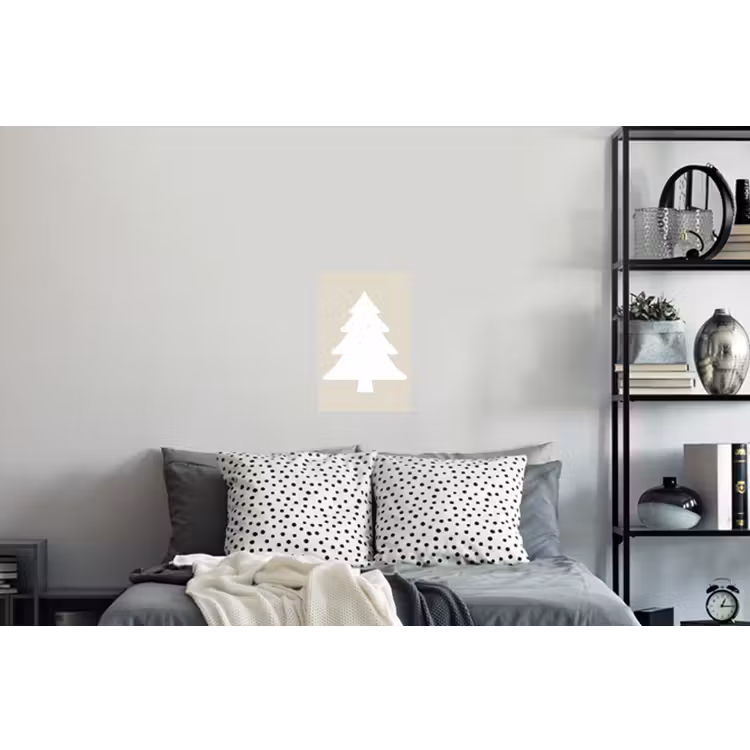 Muursticker - Japandi - Kerstboom - Beige - Kerstversiering — 5