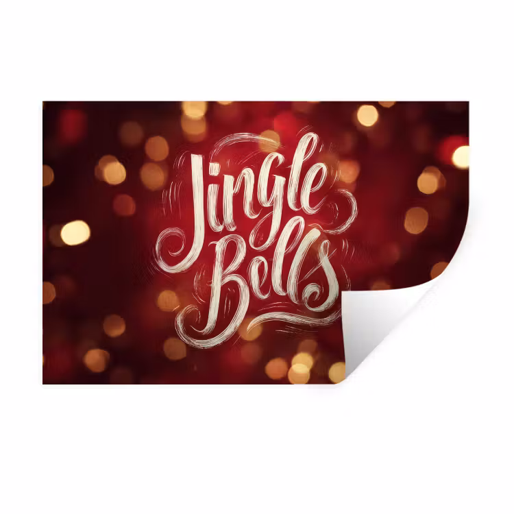 Muursticker - Jingle - Bells - Kerst - Rood — 1