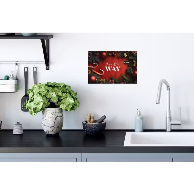 Muursticker - Kerst - Quote - Rood - Kerstballen — 2