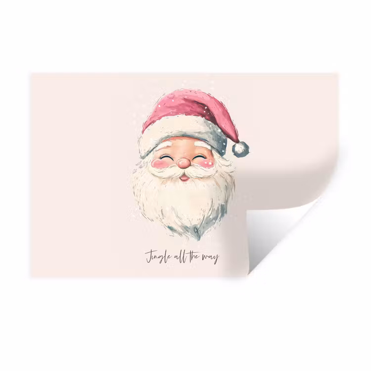 Muursticker - Kerstman - Kerst - Quote - Beige — 1