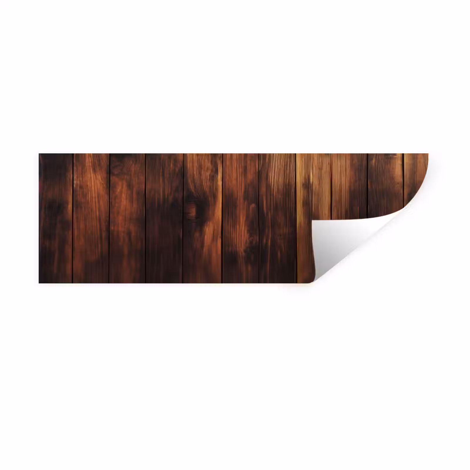 Muursticker - Hout - Planken - Vintage - Donkerbruin — 1