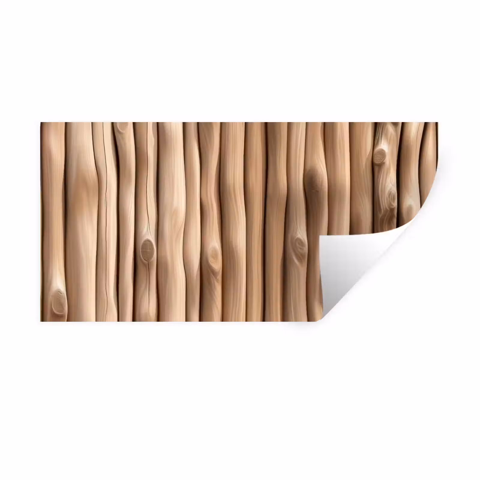 Muursticker - Hout - Stam - Lichtbruin — 1