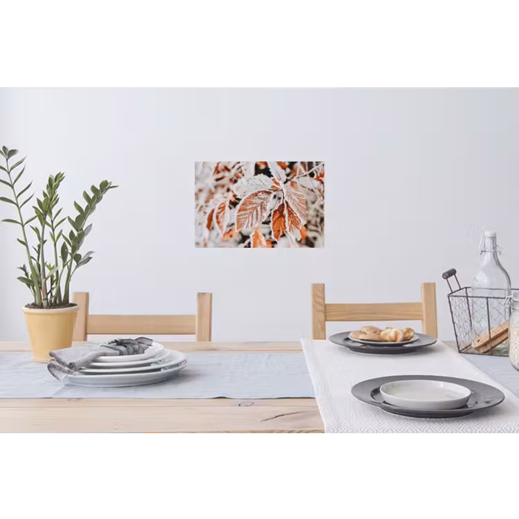 Muursticker - Bladeren - IJs - Winter - Natuur — 3