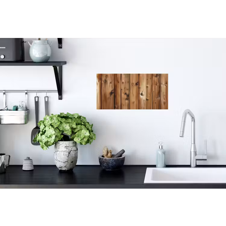 Muursticker - Hout - Planken - Bruin — 2