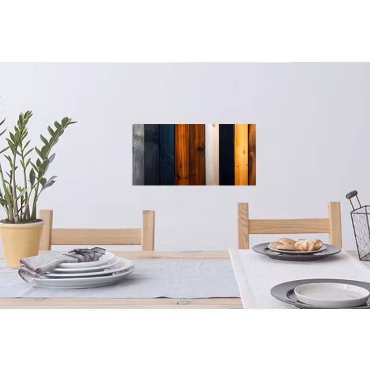 Muursticker - Hout - Planken - Donker - Warm — 3