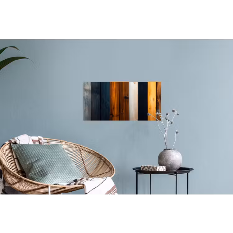 Muursticker - Hout - Planken - Donker - Warm — 4