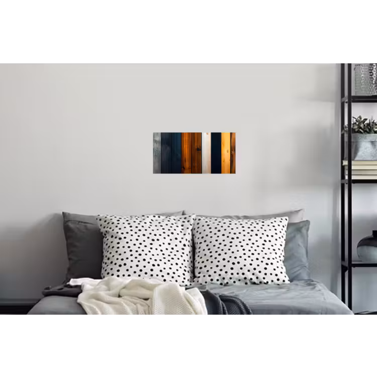 Muursticker - Hout - Planken - Donker - Warm — 5