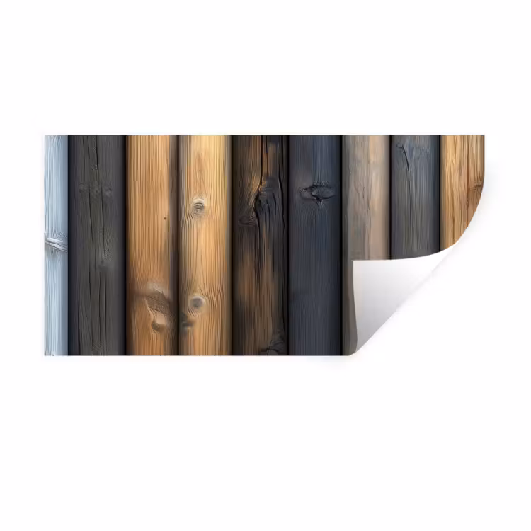 Muursticker - Hout - Planken - Gemengd — 1