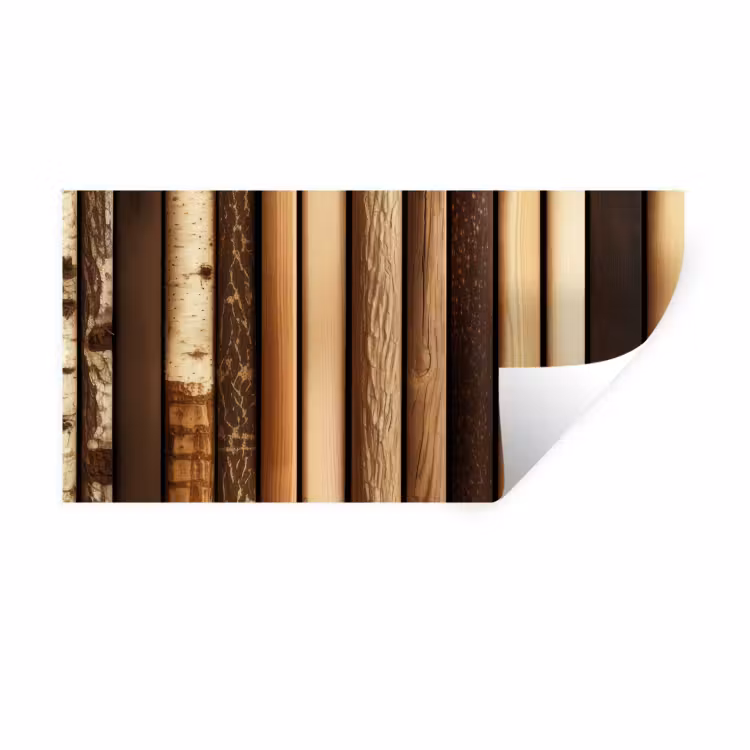 Muursticker - Hout - Planken - Natuurlijk — 1