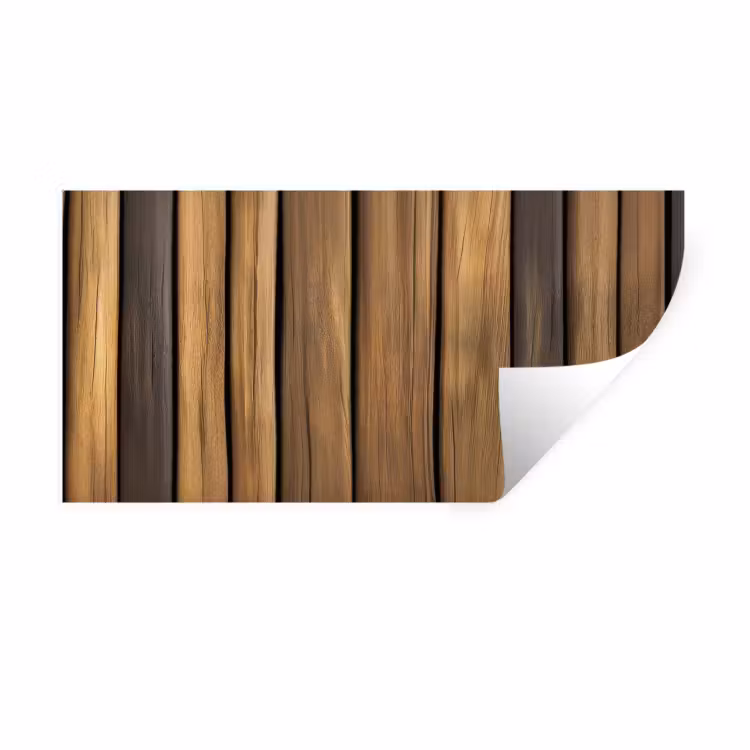 Muursticker - Hout - Planken - Natuurtinten — 1