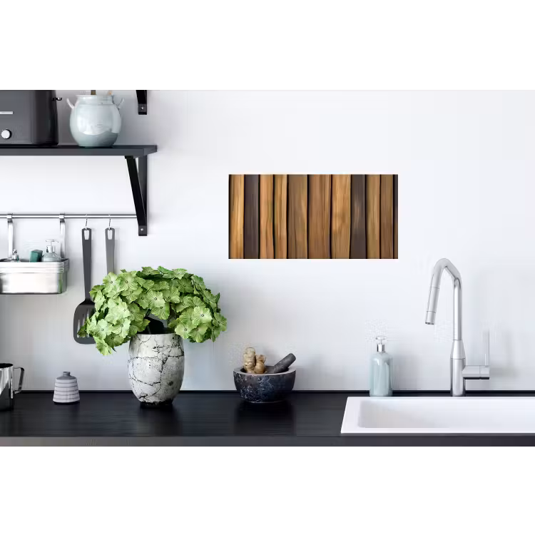 Muursticker - Hout - Planken - Natuurtinten — 2
