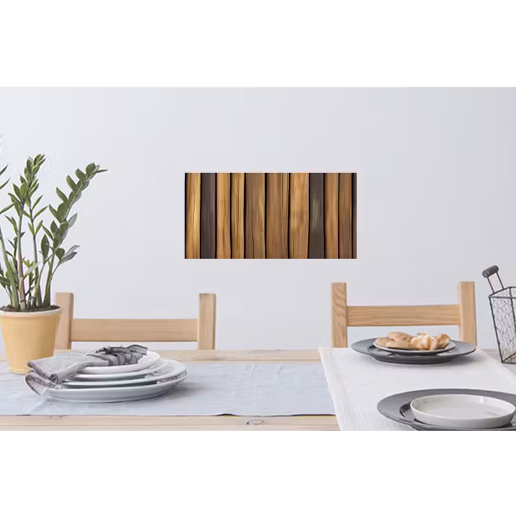 Muursticker - Hout - Planken - Natuurtinten — 3