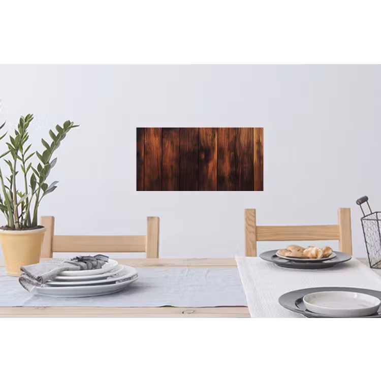 Muursticker - Hout - Planken - Vintage - Donkerbruin — 3