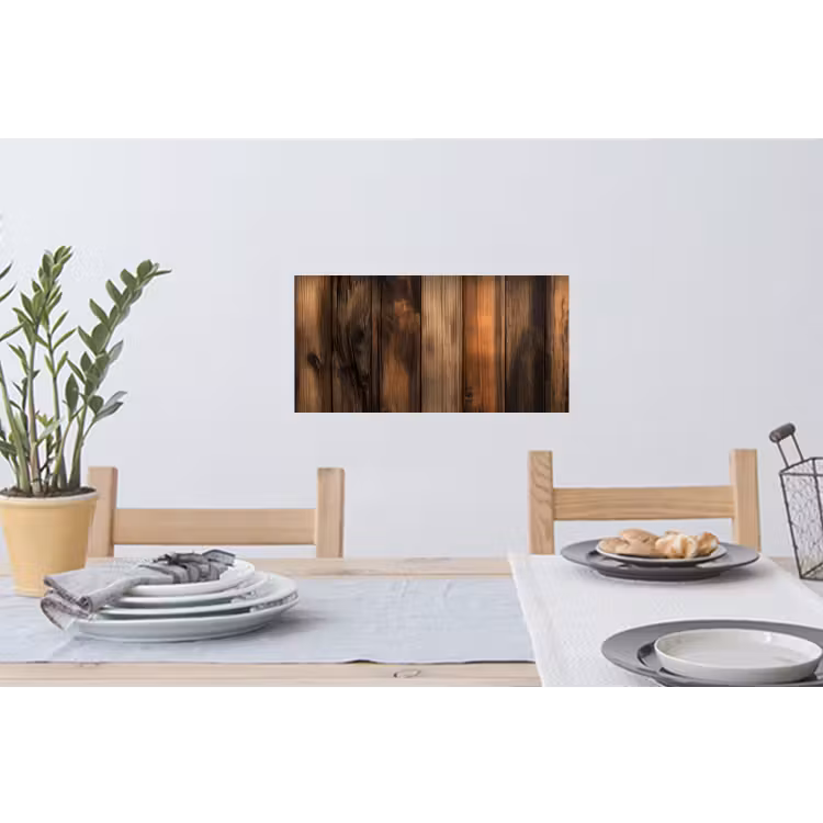 Muursticker - Hout - Rustiek - Donkere Planken — 3