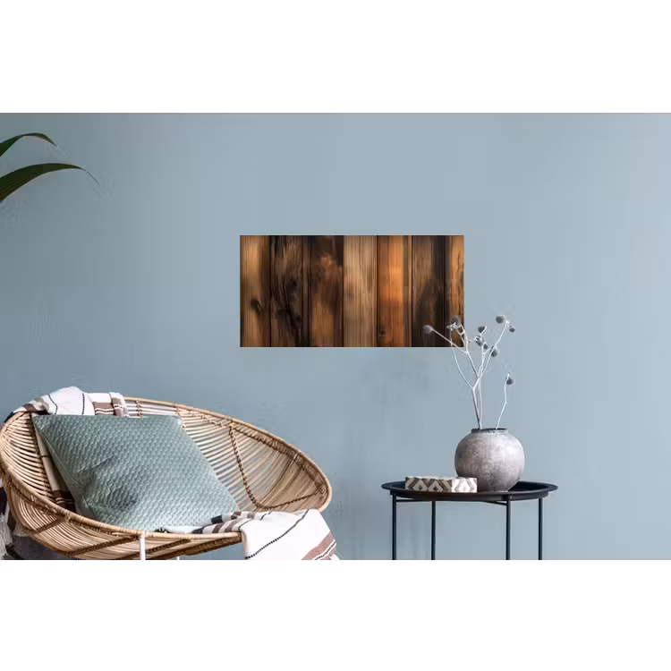 Muursticker - Hout - Rustiek - Donkere Planken — 4