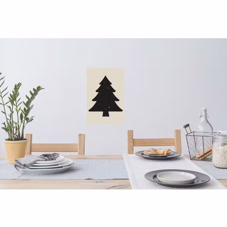 Muursticker - Kerstboom - Zwarte kerstboom - Boom - Japandi — 3
