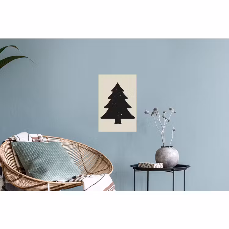 Muursticker - Kerstboom - Zwarte kerstboom - Boom - Japandi — 4