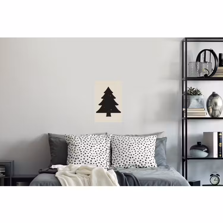 Muursticker - Kerstboom - Zwarte kerstboom - Boom - Japandi — 5