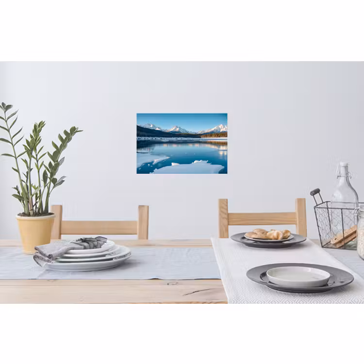 Muursticker - Landschap - Winter - Meer - Bergen - Uitzicht - IJs — 3