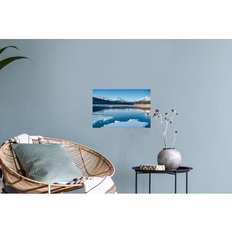 Muursticker - Landschap - Winter - Meer - Bergen - Uitzicht - IJs — 4