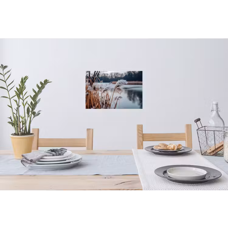 Muursticker - Riet - Gras - Natuur - Winter - Meer — 3