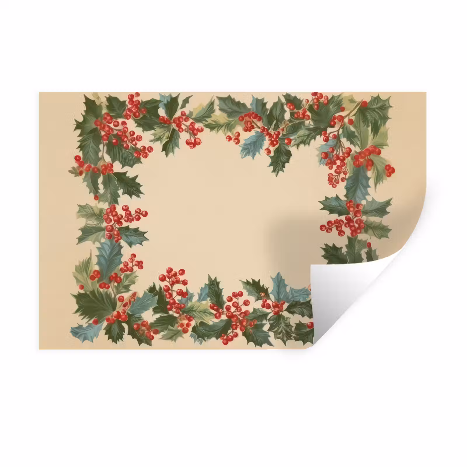 Muursticker - Hulstrand - Bessen - Beige — 1