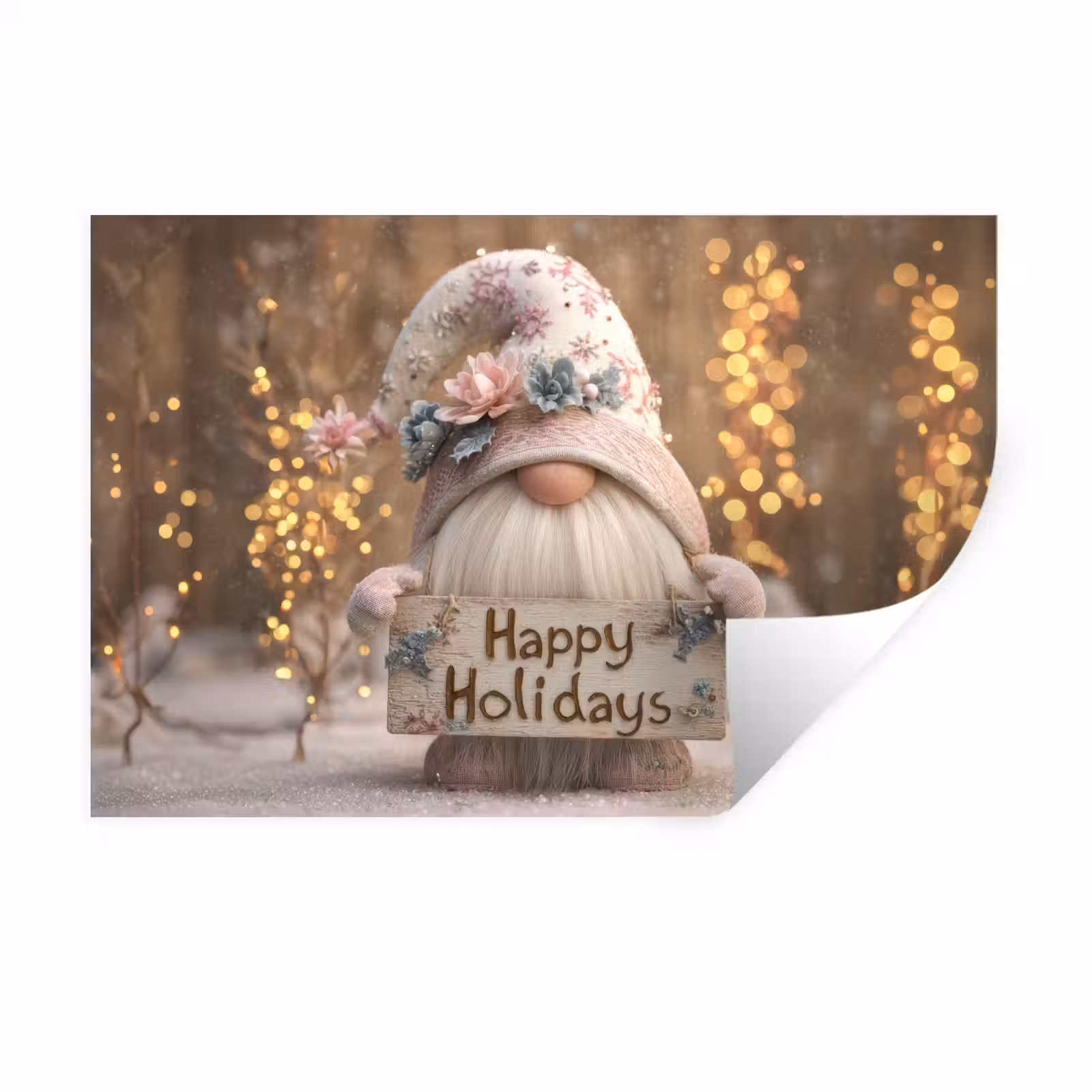 Muursticker - Kerst - Gnome - Bord - Kleurrijk — 1