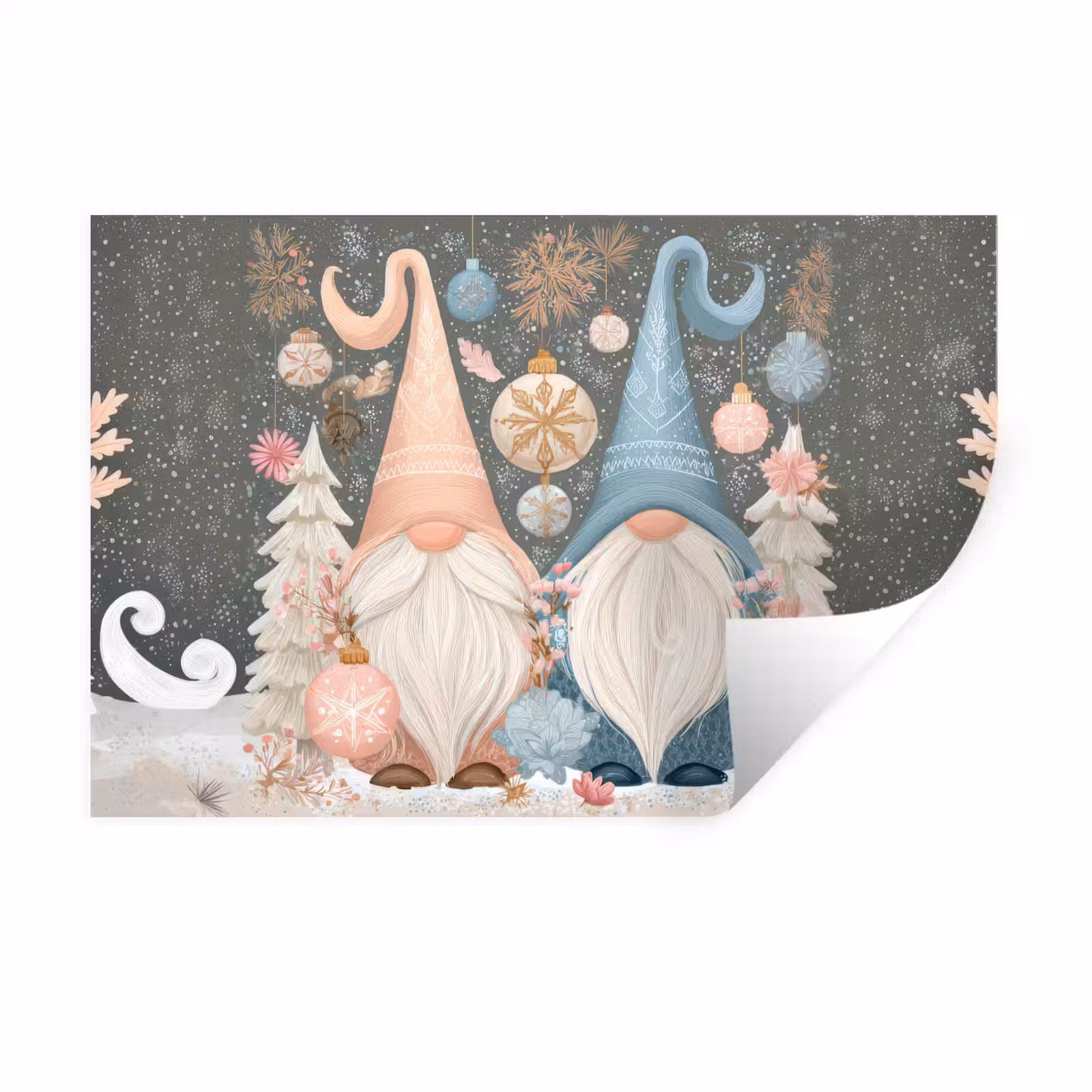 Muursticker - Kerst - Gnomen - Pastel — 1