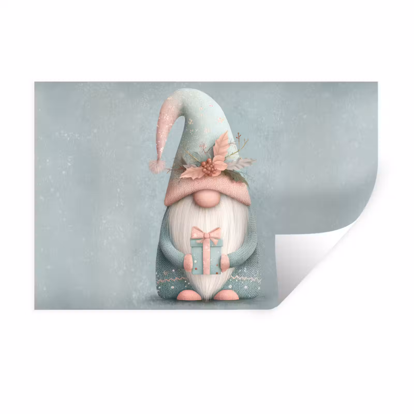 Muursticker - Kerstgnome - Cadeau - Groen — 1