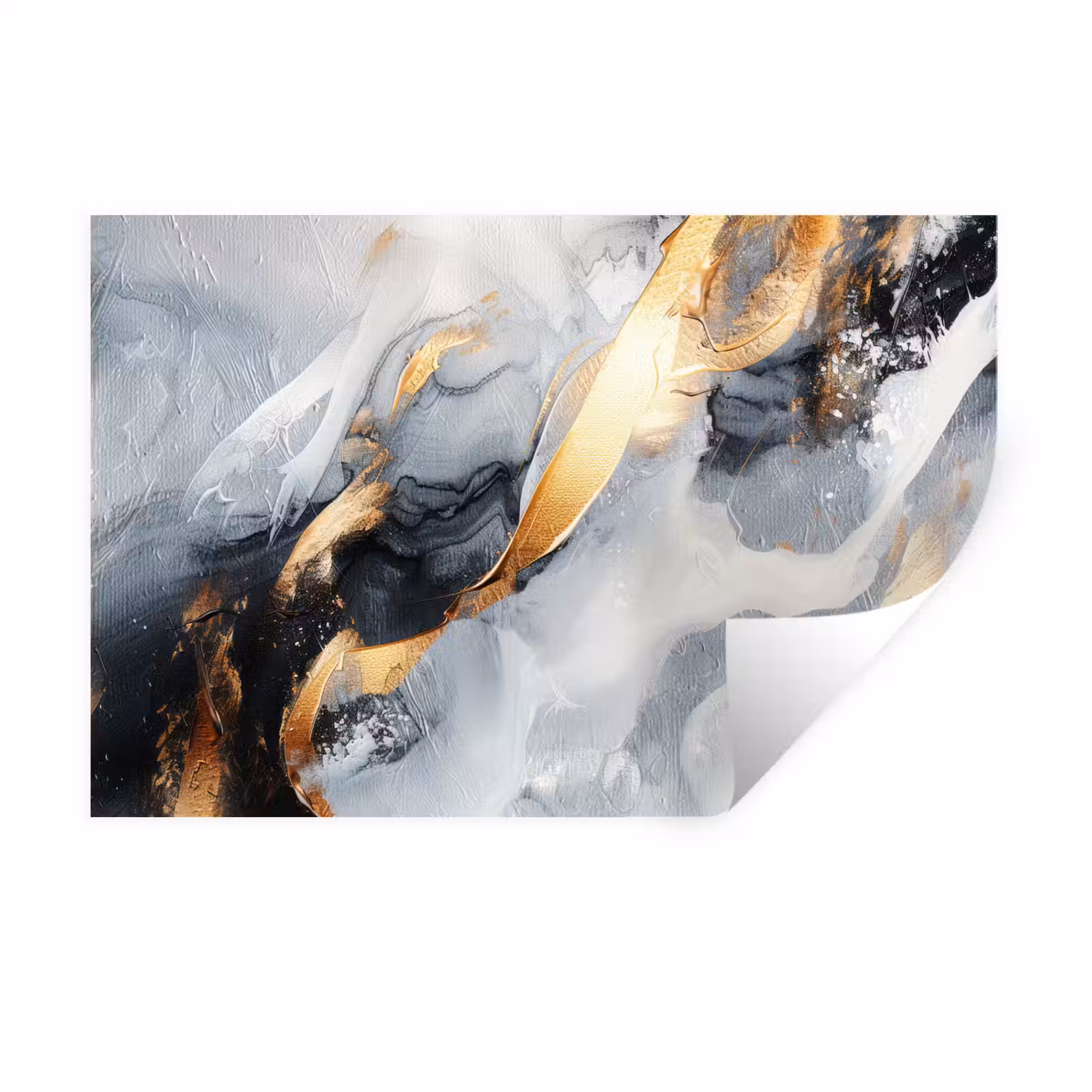Muursticker - Kunst - Goud - Luxe - Abstract - Modern — 1