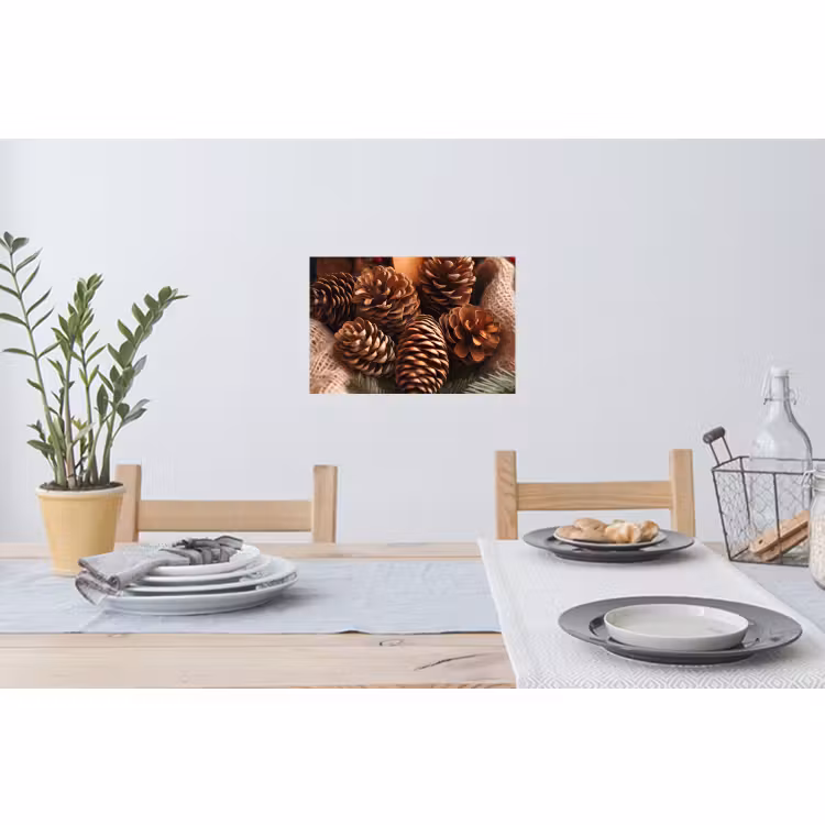 Muursticker - Dennenappels - Boom - Winter - Natuur - Bruin — 3