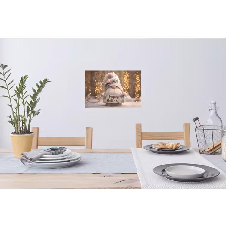 Muursticker - Kerst - Gnome - Bord - Kleurrijk — 3