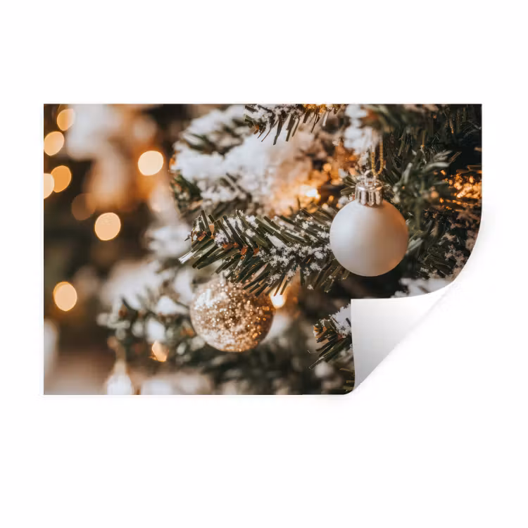 Muursticker - Kerst - Kerstboom - Winter - Binnen - Sneeuw — 1