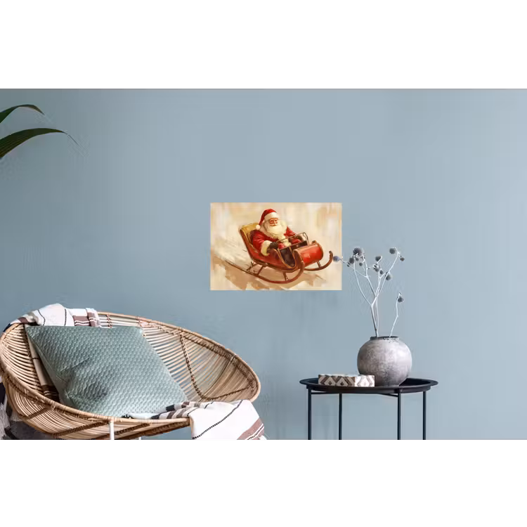 Muursticker - Kerst - Slee - Kerstman — 4