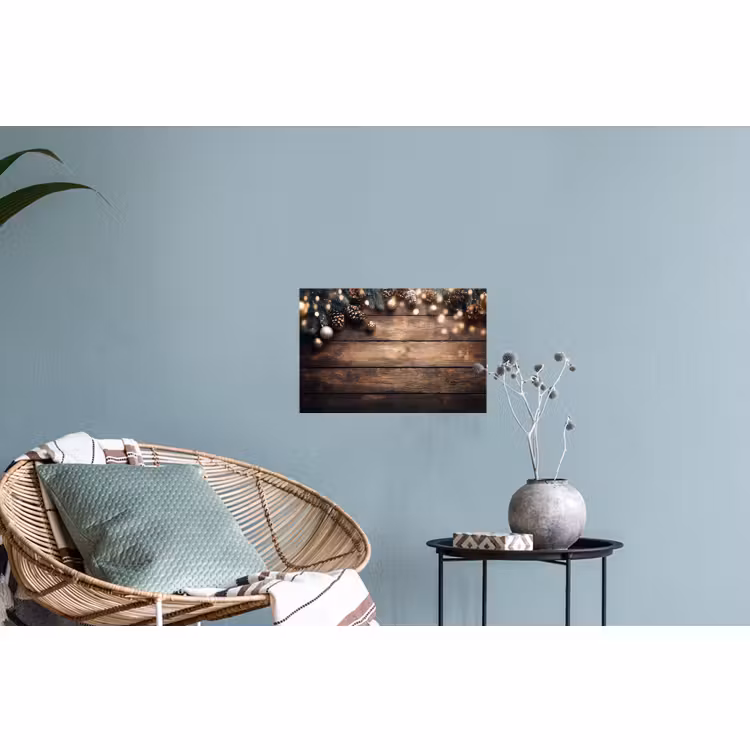 Muursticker - Kerstdecoratie - Houten - Dennenappel - Bruin — 4