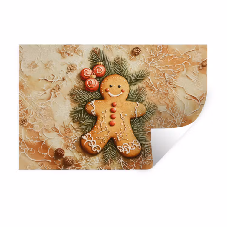 Muursticker - Kerstmis - Koekje - Poppetje - Speculaas — 1