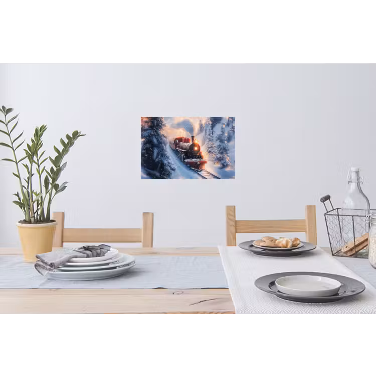 Muursticker - Kersttrein - Sneeuw - Winter - Kerst — 3