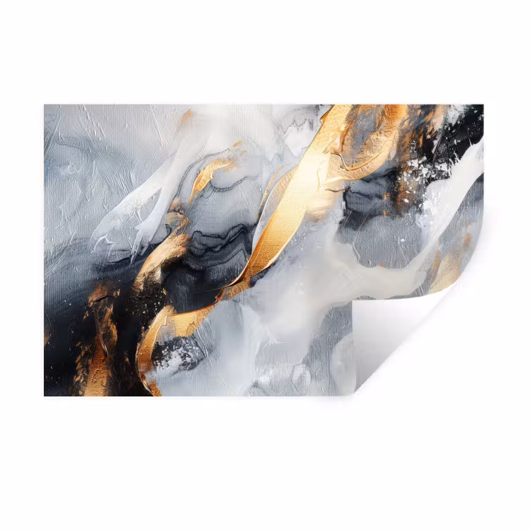 Muursticker - Kunst - Goud - Luxe - Abstract - Modern — 1