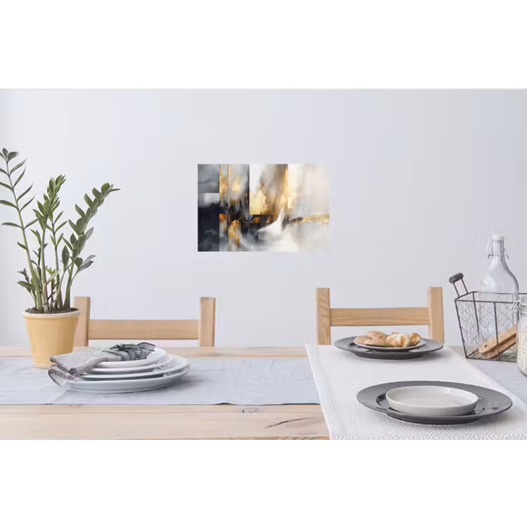 Muursticker - Kunst - Goud - Zilver - Abstract — 3