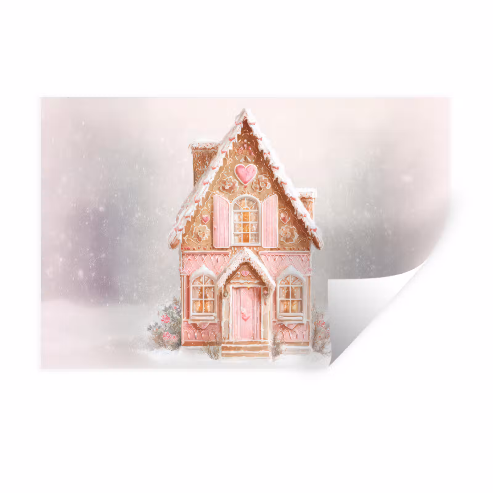 Muursticker - Huisje - Suiker - Pastel — 1