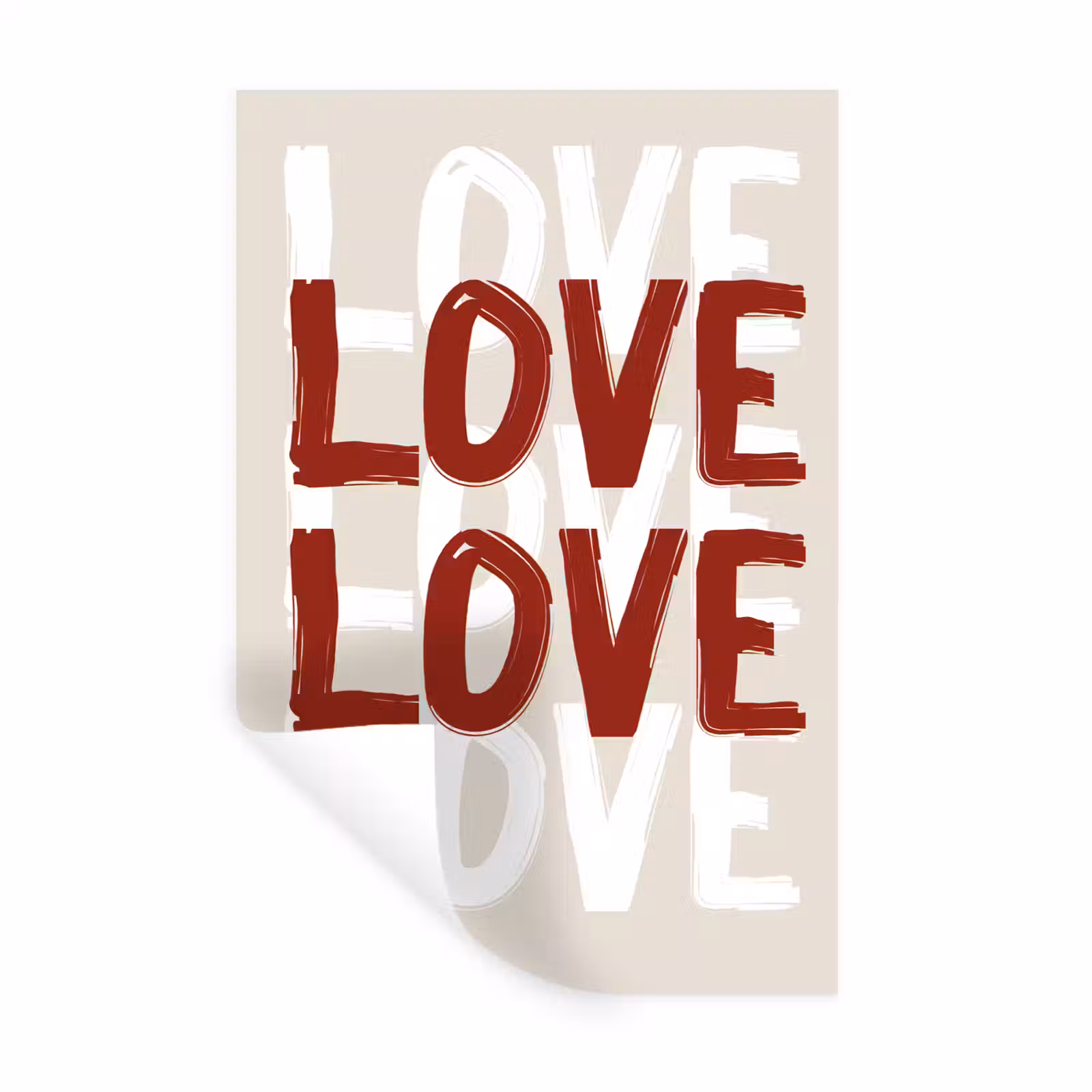Muursticker - Love - Rood - Tekst — 1