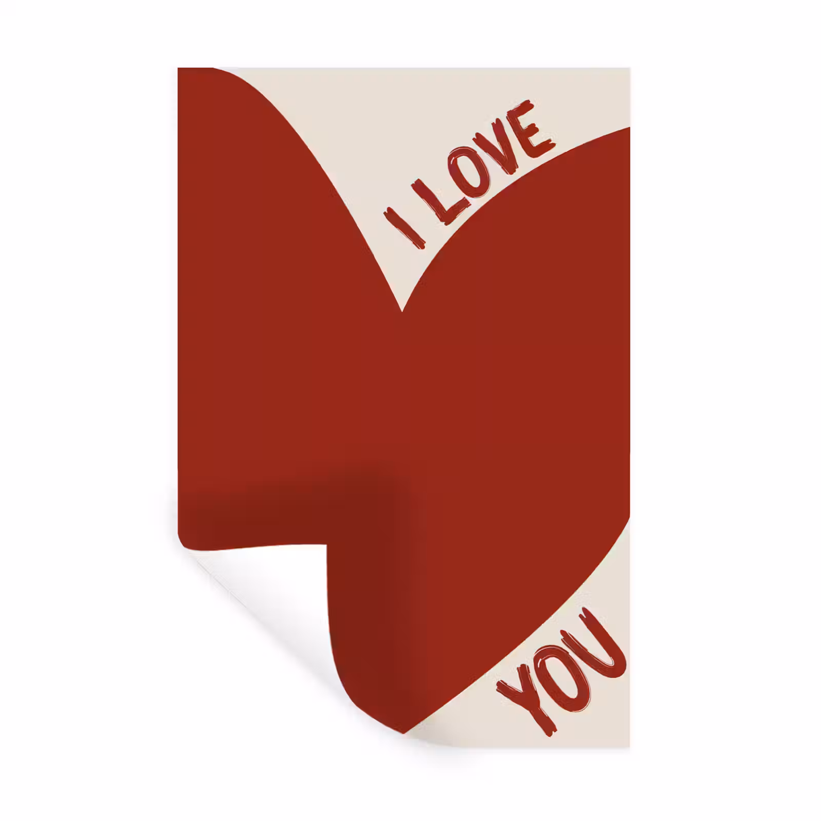 Muursticker - Loveyou - Rood - Hart — 1