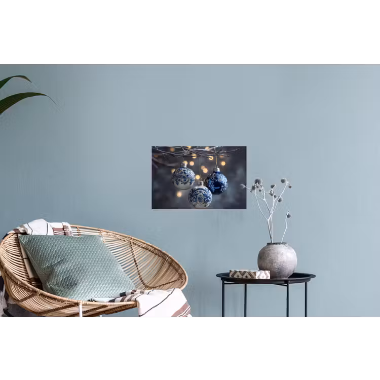 Muursticker - Kerstbal - Versierd - Blauw — 4