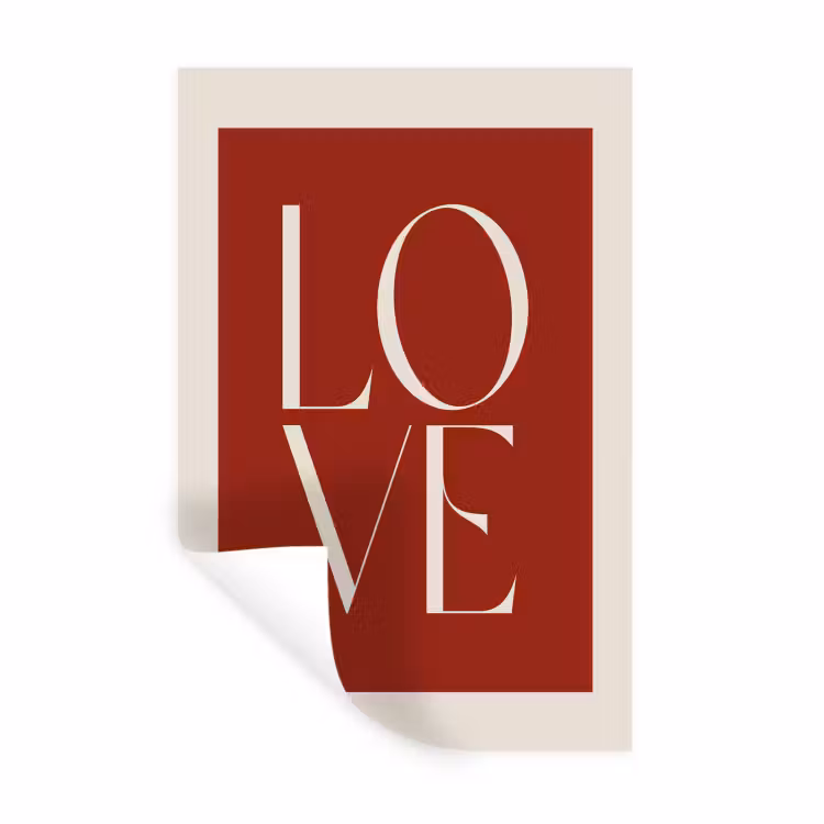 Muursticker - Love - Rood - Minimalistisch — 1
