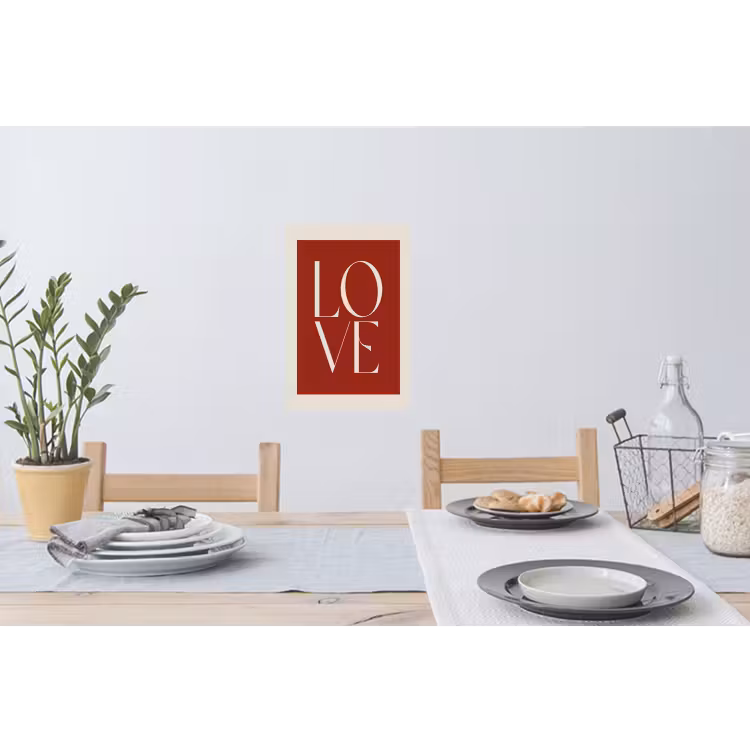 Muursticker - Love - Rood - Minimalistisch — 3