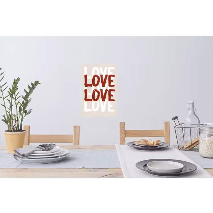 Muursticker - Love - Rood - Tekst — 3