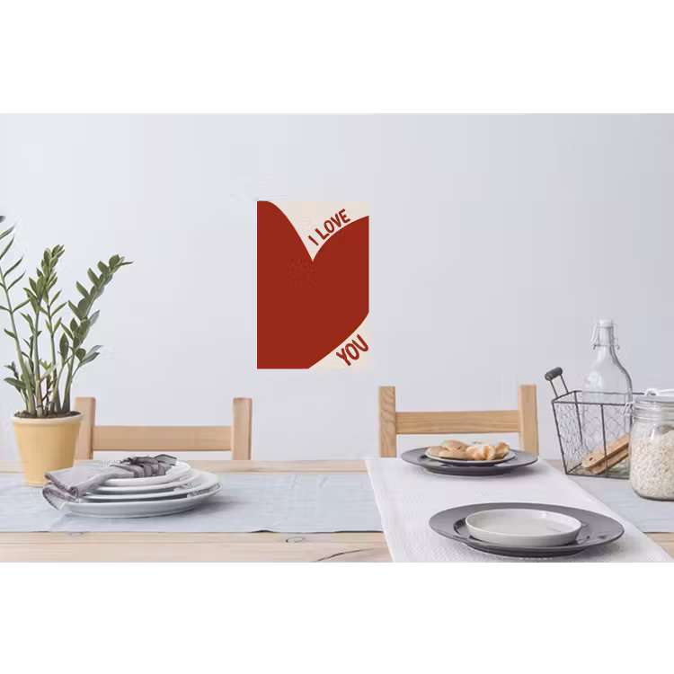 Muursticker - Loveyou - Rood - Hart — 3