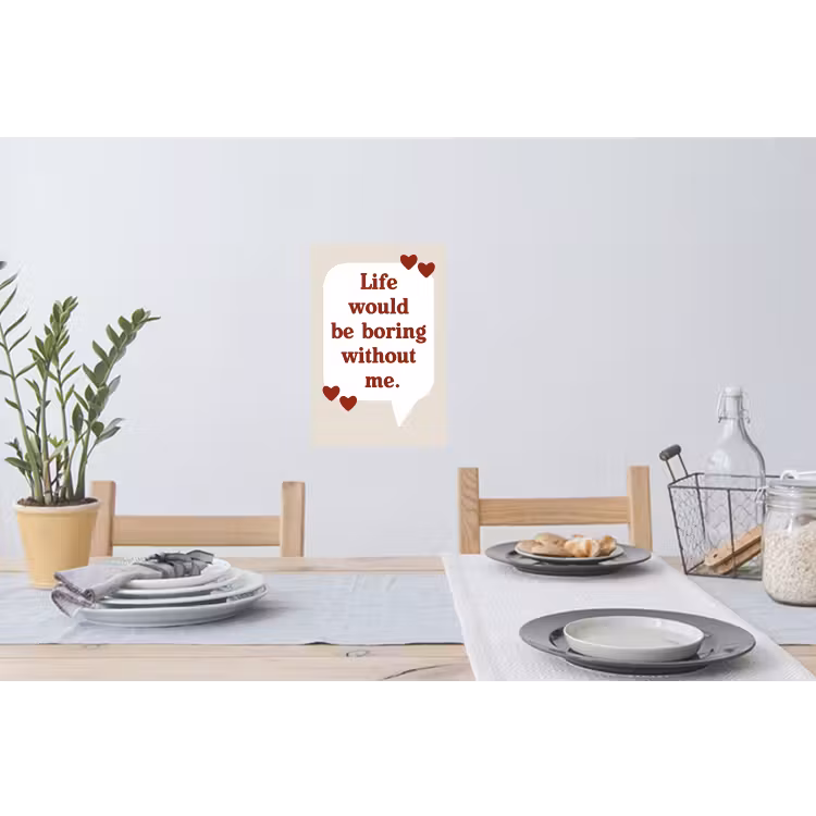 Muursticker - Quote - Tekstballon - Hartjes — 3